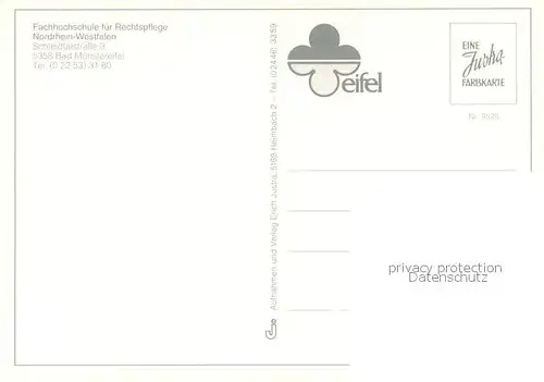 AK / Ansichtskarte Bad_Muenstereifel Fachhochschule fuer Rechtspflege Fliegeraufnahme Bad_Muenstereifel