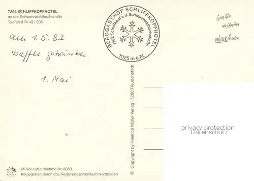 AK / Ansichtskarte Schliffkopf Berggasthof Schliffkopfhotel Fliegeraufnahme Schliffkopf