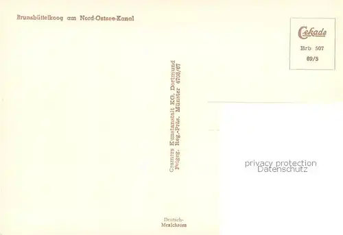 AK / Ansichtskarte Brunsbuettelkoog am Nord Ostsee Kanal Fliegeraufnahme Brunsbuettelkoog