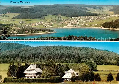 AK / Ansichtskarte Schluchsee Pension Mattenhof und Schwarzwaldhaus Mattenhof Fliegeraufnahme Schluchsee