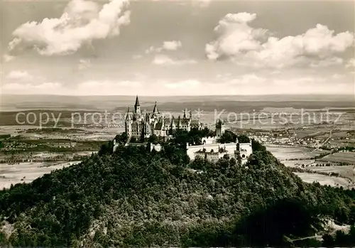AK / Ansichtskarte Hechingen Burg Hohenzollern Fliegeraufnahme Hechingen