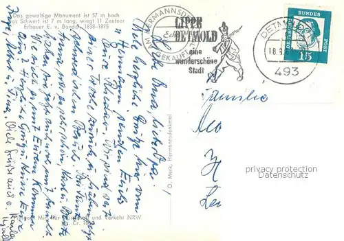 AK / Ansichtskarte Teutoburgerwald Hermannsdenkmal Fliegeraufnahme Teutoburgerwald