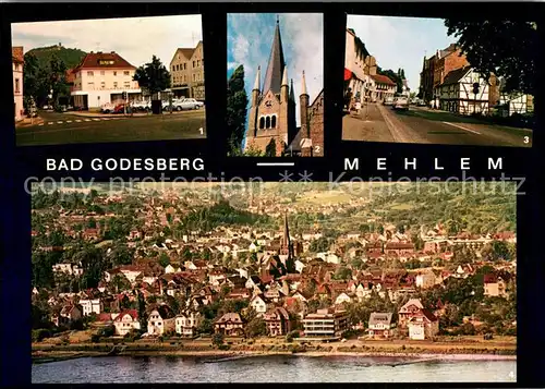 AK / Ansichtskarte Bad_Godesberg Marktplatz Drachenfels St Severin Mainzer Strasse Blick auf Mehlem Bad_Godesberg