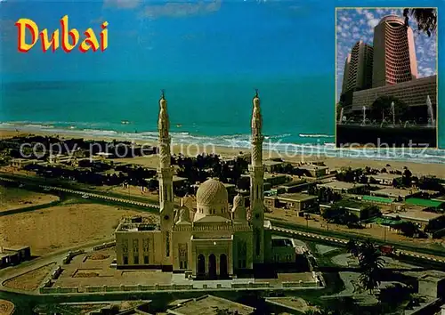 AK / Ansichtskarte Dubai Fliegeraufnahme mit Moschee Dubai