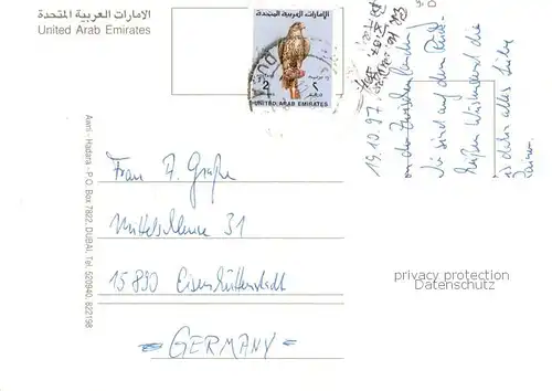 AK / Ansichtskarte Dubai Fliegeraufnahme mit Moschee Dubai