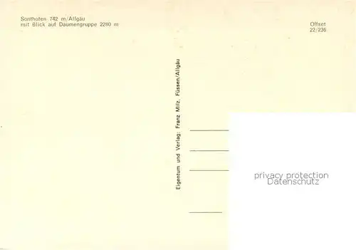 AK / Ansichtskarte Sonthofen_Oberallgaeu Fliegeraufnahme mit Daumengruppe Sonthofen Oberallgaeu