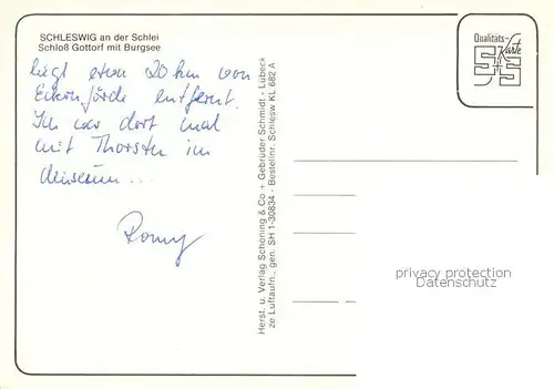 AK / Ansichtskarte Schleswig_Schlei Schloss Gottorf mit Burgsee Fliegeraufnahme Schleswig_Schlei