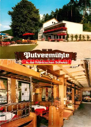 AK / Ansichtskarte Waischenfeld Gasthof Pension Cafe Pulvermuehle Fraenkische Schweiz Waischenfeld