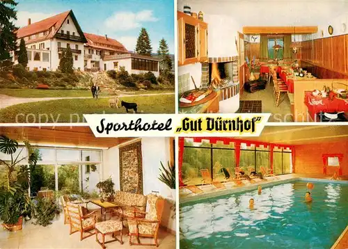 AK / Ansichtskarte Rieneck Sporthotel Gut Duernhof Restaurant Hallenbad Wintergarten Rieneck