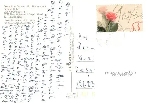 AK / Ansichtskarte Neureichenau Hotel Pension Gut Riedelsbach Wild Viehherde Neureichenau