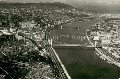 AK / Ansichtskarte Budapest Stadtpanorama mit Elisabethbruecke Budapest