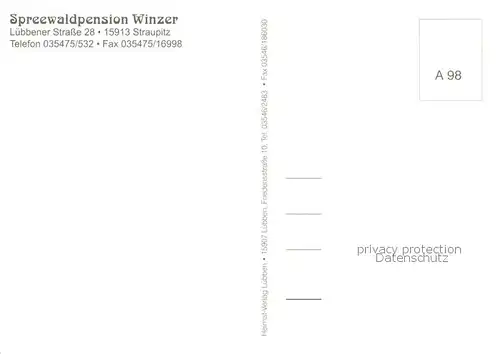 AK / Ansichtskarte Straupitz Spreewaldpension Winzer Gastsstube Bootspartie Zimmer Storchennest Straupitz