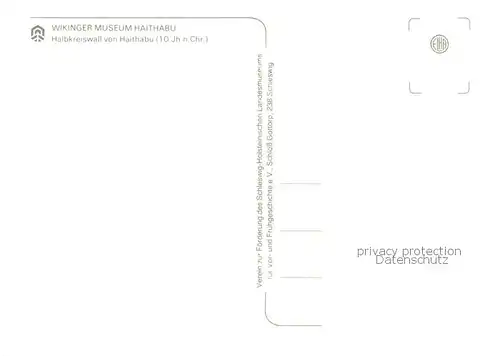 AK / Ansichtskarte Schleswig_Schlei Wikinger Museum Haithabu Halbkreiswall von Haithabu Fliegeraufnahme Schleswig_Schlei