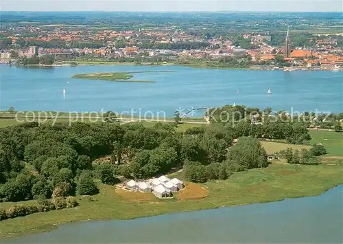 AK / Ansichtskarte Schleswig_Schlei Wikinger Museum Haithabu Blick vom Haddebyer Noor auf Schleswig Schleswig_Schlei