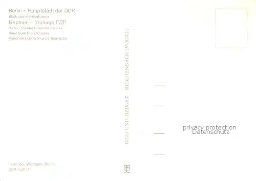 AK / Ansichtskarte Berlin Blick vom Fernsehturm Berlin