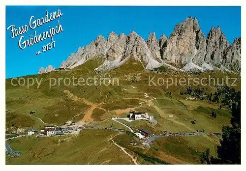 AK / Ansichtskarte Groednerjoch Fliegeraufnahme mit Tschiergruppe Groednerjoch