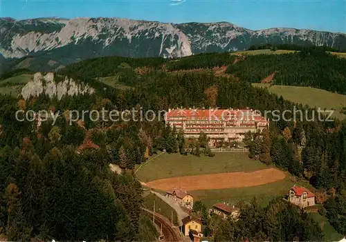 AK / Ansichtskarte Semmering_Niederoesterreich Kurhaus mit Rax Fliegeraufnahme Semmering