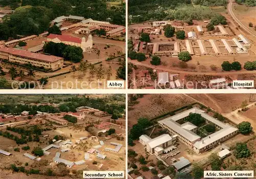 AK / Ansichtskarte Tansania Abbey Hospital SecondarySchool Afric Sisters Convent Fliegeraufnahmen Tansania