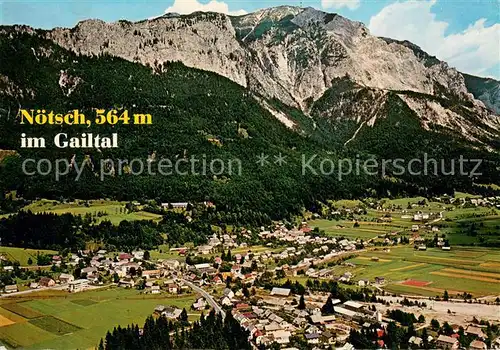 AK / Ansichtskarte Noetsch_Gailtal Fliegeraufnahme mit Dobratsch Noetsch Gailtal