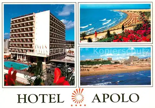 AK / Ansichtskarte Playa_del_Ingles_Gran_Canaria_ES Hotel Apolo Strandpartien 