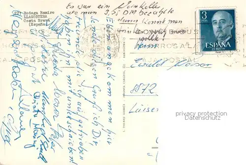 AK / Ansichtskarte Llagostera_ES Bodega Ramiro 