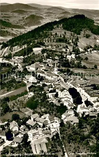 AK / Ansichtskarte Schoenberg_Bayerischer_Wald Fliegeraufnahme Schoenberg_Bayerischer