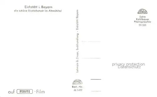 AK / Ansichtskarte Eichstaett_Oberbayern Marktplatz mit Willibaldsbrunnen Eichstaett_Oberbayern