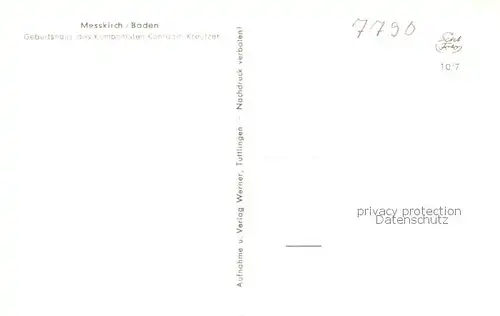 AK / Ansichtskarte Messkirch Konrad Kreutzer Geburtshaus Messkirch