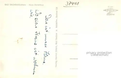 AK / Ansichtskarte Bad_Sachsa_Harz Haus Dorothee Bad_Sachsa_Harz