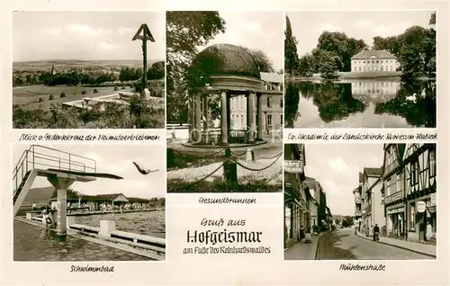 AK / Ansichtskarte Hofgeismar Gedenkkreuz Gesundbrunnen Ev Akademie der Landeskirche Schwimmbad Muehlenstrasse Hofgeismar