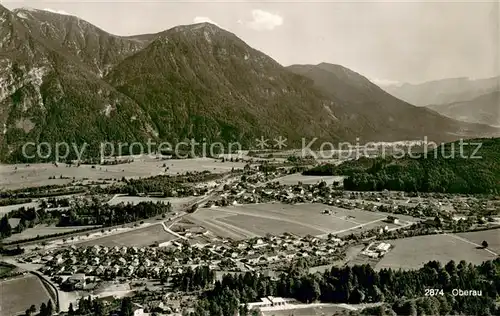 AK / Ansichtskarte Oberau_Garmisch Partenkirchen Fliegeraufnahme 