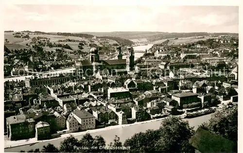 AK / Ansichtskarte Passau Dreifluessestadt Panorama Passau