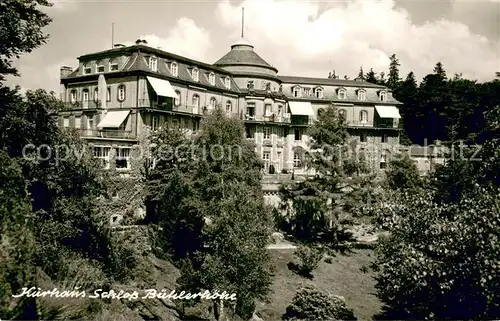 AK / Ansichtskarte Buehl_Baden Kurhaus Schloss Buehlerhoehe Buehl_Baden