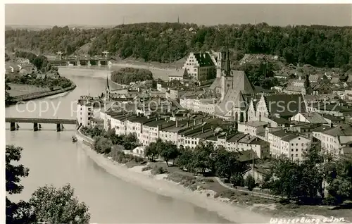 AK / Ansichtskarte Wasserburg_Inn Fliegeraufnahme Wasserburg Inn