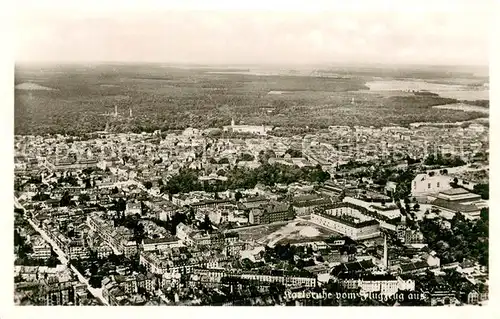 AK / Ansichtskarte Karlsruhe_Baden Fliegeraufnahme Karlsruhe_Baden