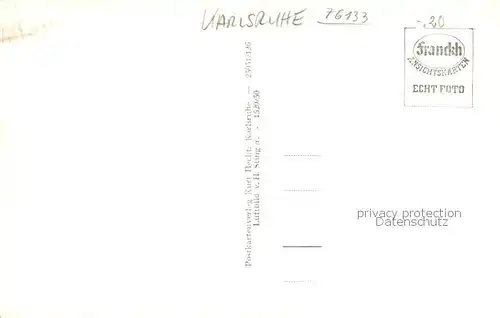 AK / Ansichtskarte Karlsruhe_Baden Fliegeraufnahme Karlsruhe_Baden