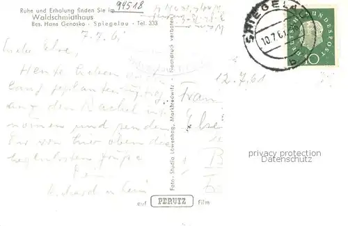 AK / Ansichtskarte Spiegelau Waldschmidthaus auf dem Grossen Rachel Spiegelau
