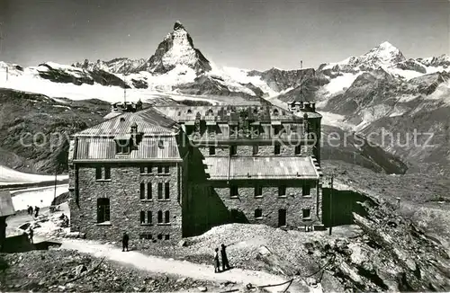 AK / Ansichtskarte Zermatt_VS Kulmhotel Gornergrat Matterhorn und Dt Blanche Zermatt_VS
