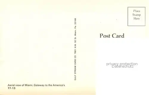 AK / Ansichtskarte Miami_Florida Aerial view 