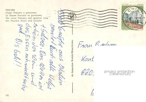 AK / Ansichtskarte Pescara_IT Fiume Pescare e panorama 