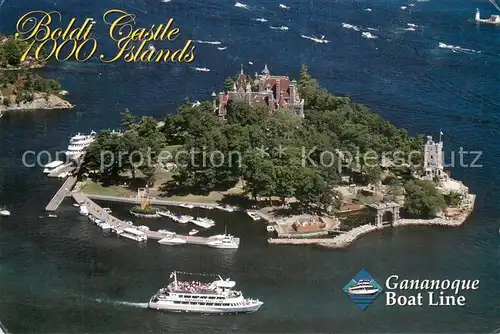 AK / Ansichtskarte Ontario__Canada Boldt Castle Fliegeraufnahme Gananaque Boat Line 