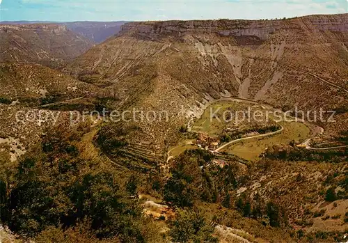 AK / Ansichtskarte Navacelles par Blandas pres du Vigan Vue aerienne Navacelles