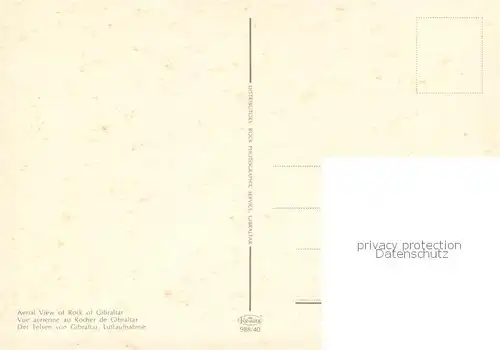 AK / Ansichtskarte Gibraltar Aerial View of Rock of Gibraltar Gibraltar
