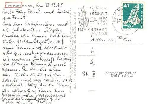 AK / Ansichtskarte Missen_Leutkirch Fliegeraufnahme Missen_Leutkirch