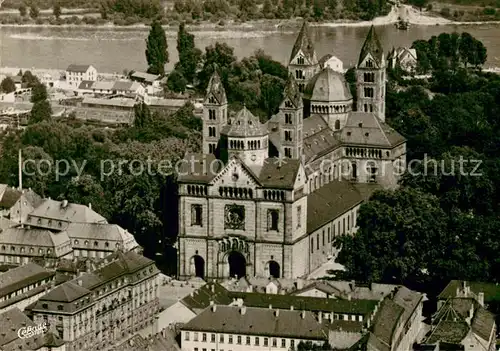 AK / Ansichtskarte Speyer_Rhein Dom Fliegeraufnahme Speyer Rhein