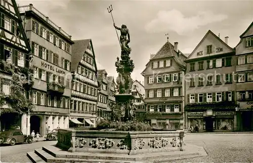 AK / Ansichtskarte Tuebingen Marktplatz Brunnen Altstadt Hotel Tuebingen