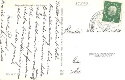 AK / Ansichtskarte Butzbach Marktplatz Brunnen Altstadt Fachwerkhaeuser Butzbach
