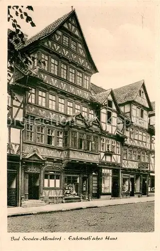AK / Ansichtskarte Bad_Sooden Allendorf Eschstruthsches Haus Historisches Gebaeude Fachwerkhaus Bad_Sooden Allendorf