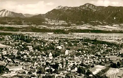 AK / Ansichtskarte Murnau_Staffelsee Panorama mit Herzogstand und Heimgarten Bayerische Voralpen Murnau_Staffelsee