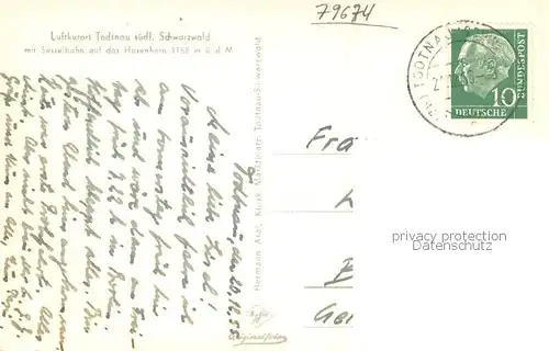 AK / Ansichtskarte Todtnau Luftkurort im Schwarzwald Sesselbahn auf das Hasenhorn Todtnau